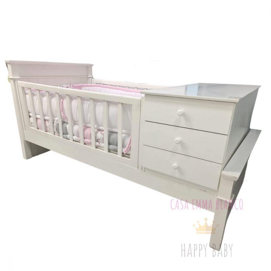 Cuna Funcional EMPERADOR + 1 PZA y media + Colchon + Acolchado + Chichonera + Almohadon + Banderines (copia)